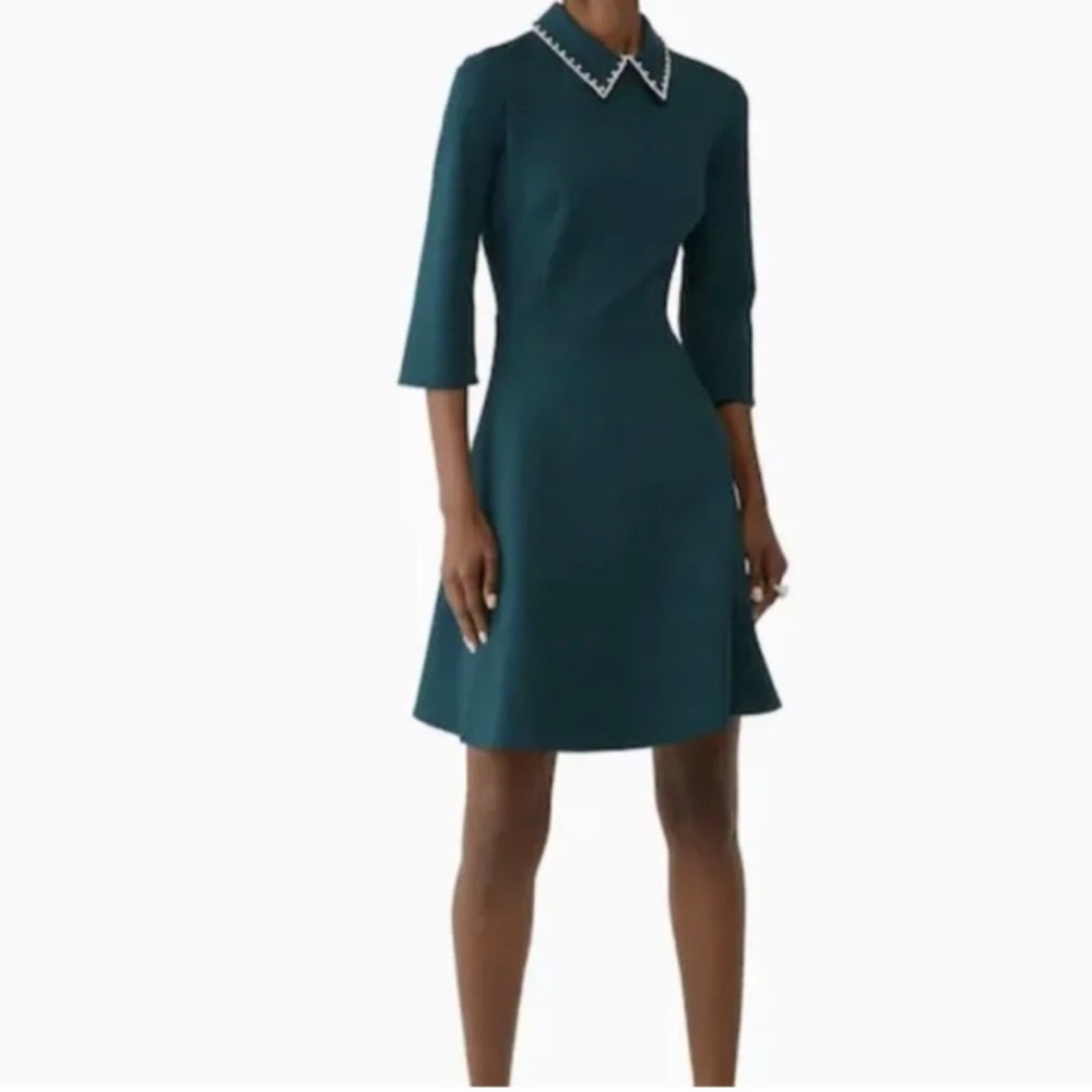 NWT Kate Spade Embellished Collar Ponte Dress